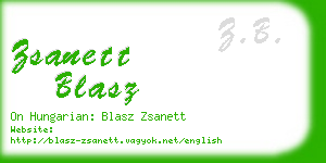 zsanett blasz business card